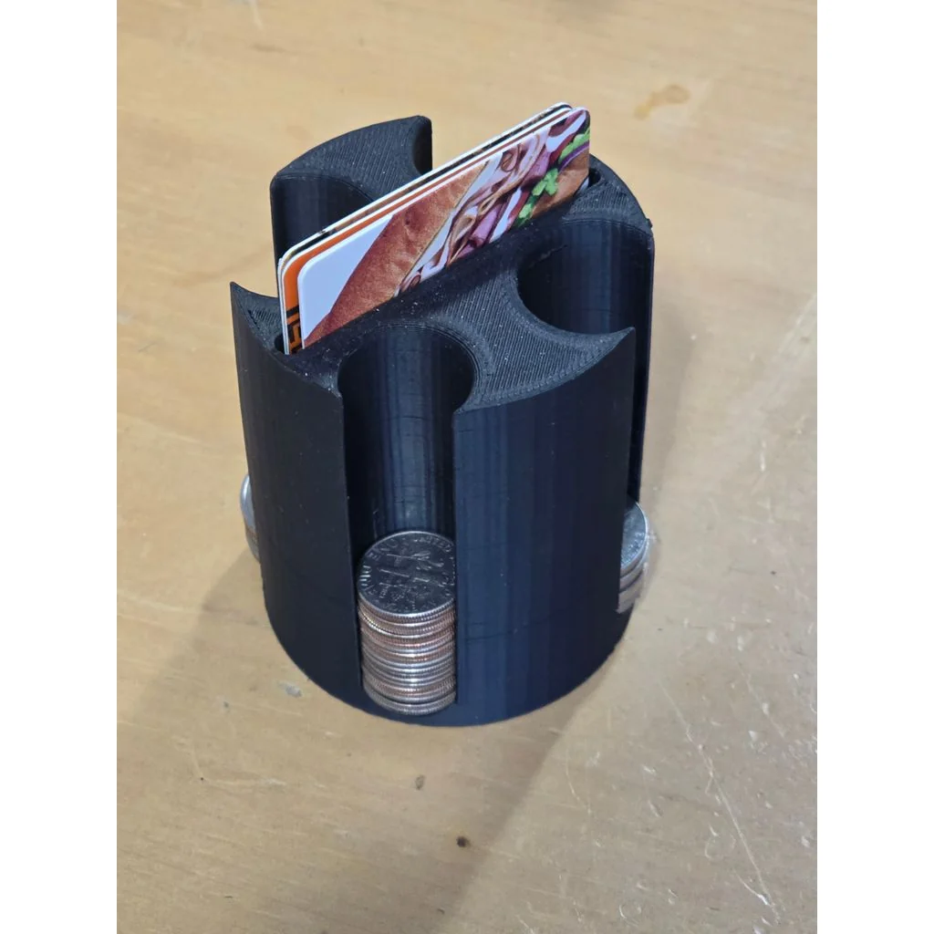 Органайзер для монет и карт в подстаканник автомобиля