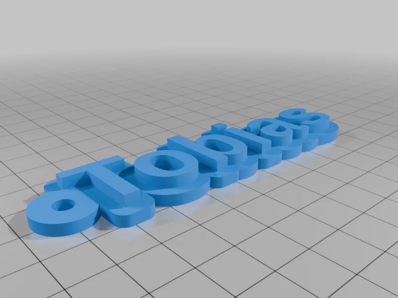 3D модель Персонализированный брелок с именем и текстом - фото 2