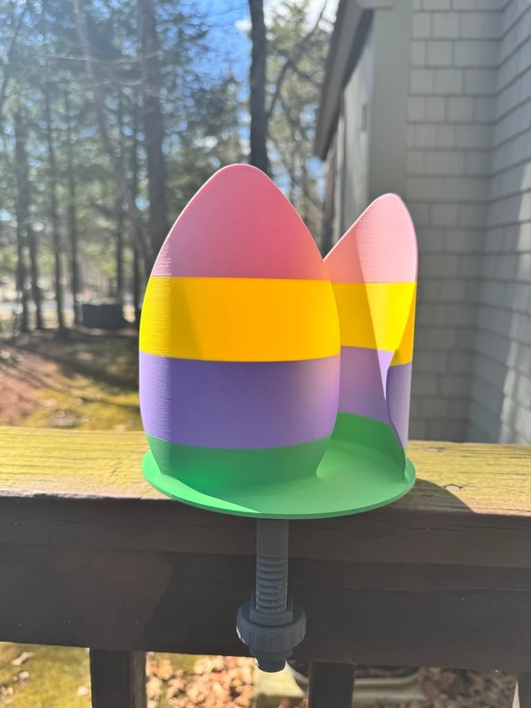 3D модель Ветровая мельница в форме пасхального яйца - фото 1