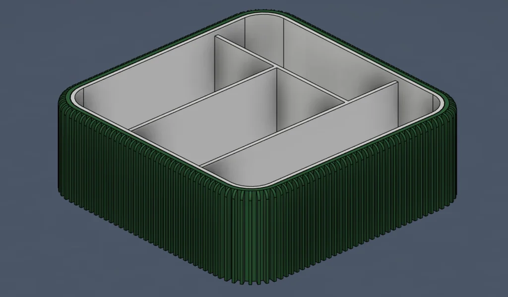 3D модель Современный органайзер для стола с ребристой текстурой - фото 1