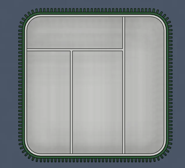 3D модель Современный органайзер для стола с ребристой текстурой - фото 2