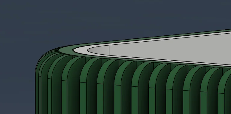 3D модель Современный органайзер для стола с ребристой текстурой - фото 3