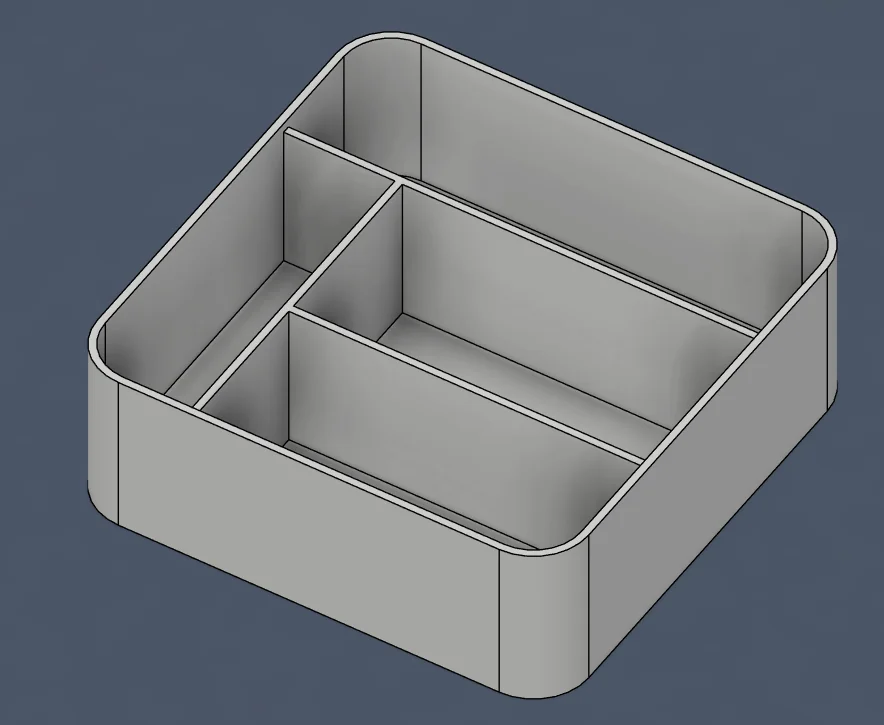 3D модель Современный органайзер для стола с ребристой текстурой - фото 5