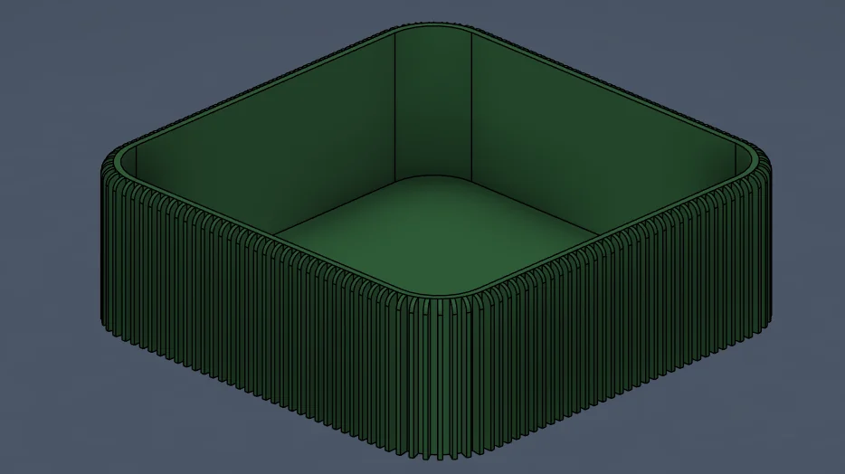 3D модель Современный органайзер для стола с ребристой текстурой - фото 6