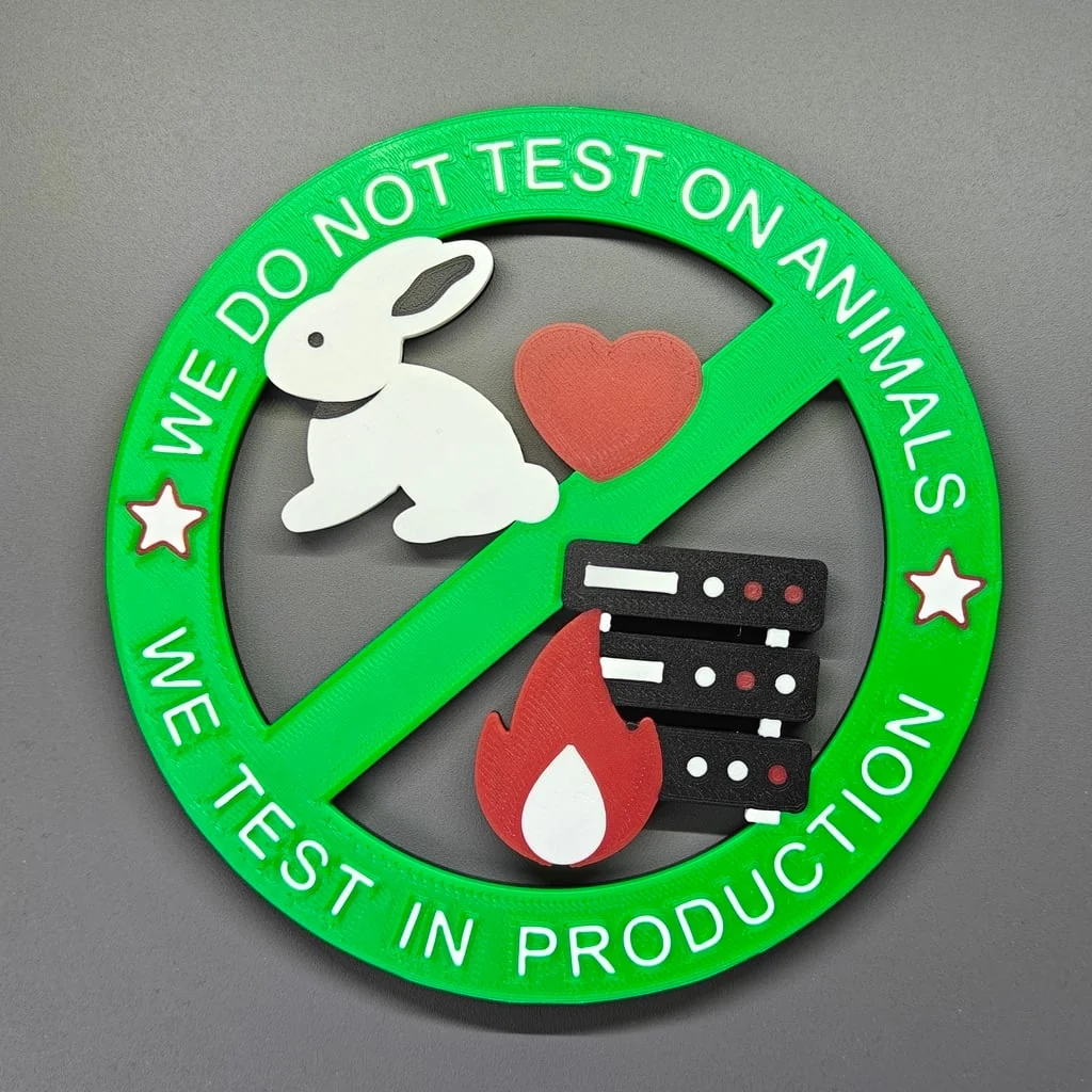 3D модель Значок 'Мы не тестируем на животных' - фото 2