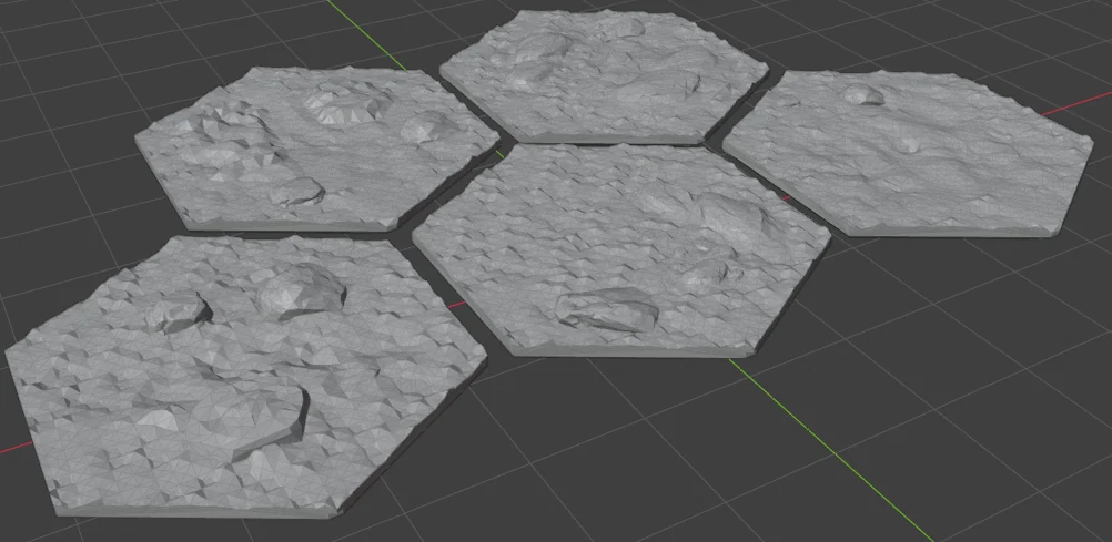 3D модель Плитки Gloomhaven MagHex с камнями - фото 2