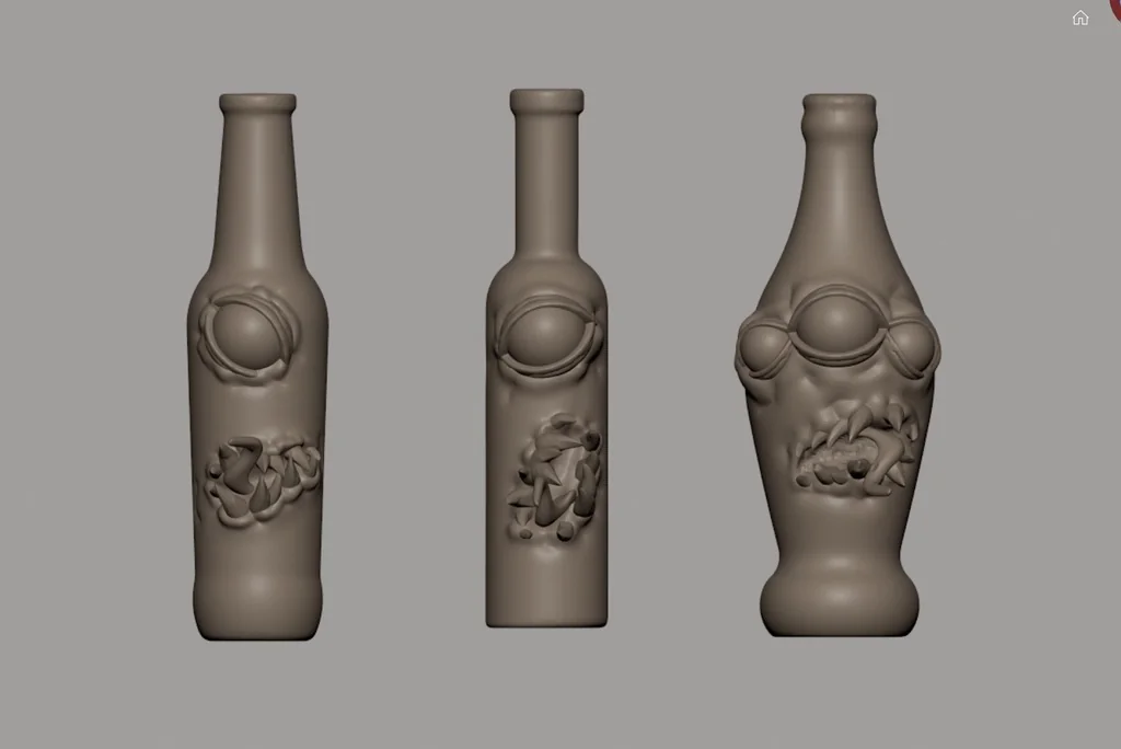 Трио мимиков в виде бутылок