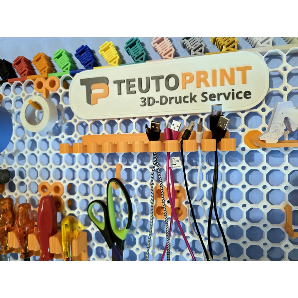 3D модель Органайзер для USB-кабелей (до 5 мм) – Совместим с Multiboard - фото 2