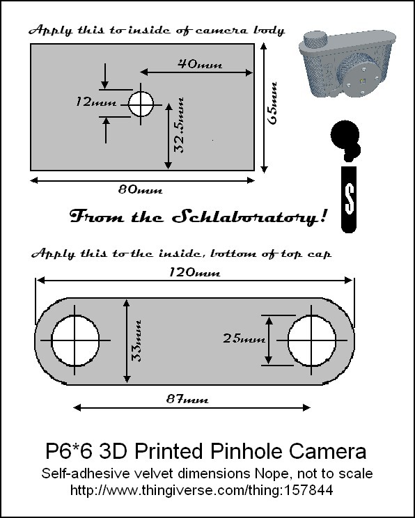 P6*6 120 Пинхол Камера