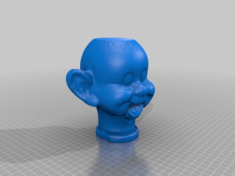 3D модель Думпеля с открытым ртом