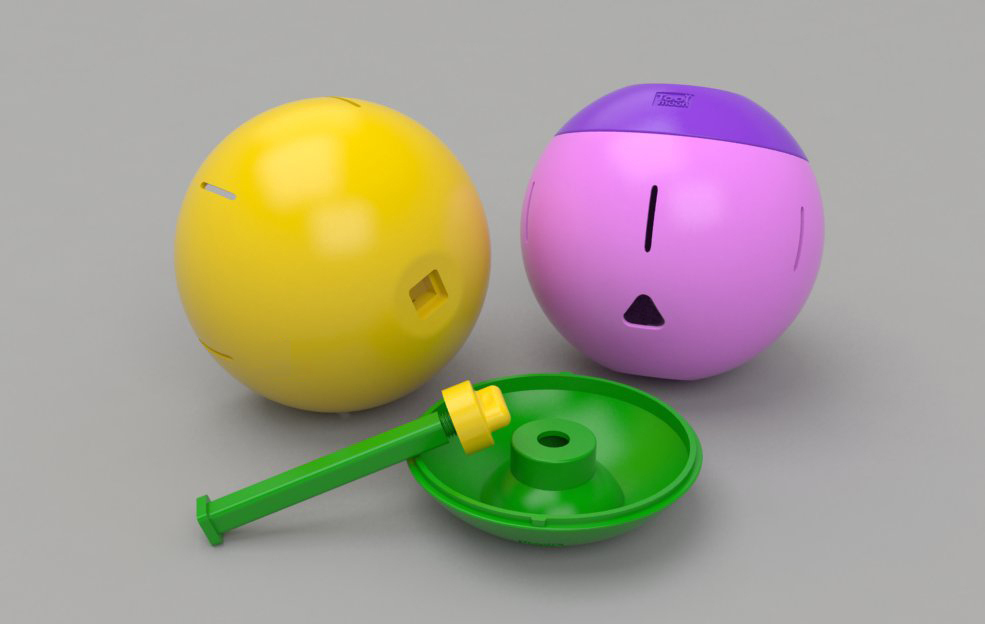 Счастливая собака - игрушка с мячом