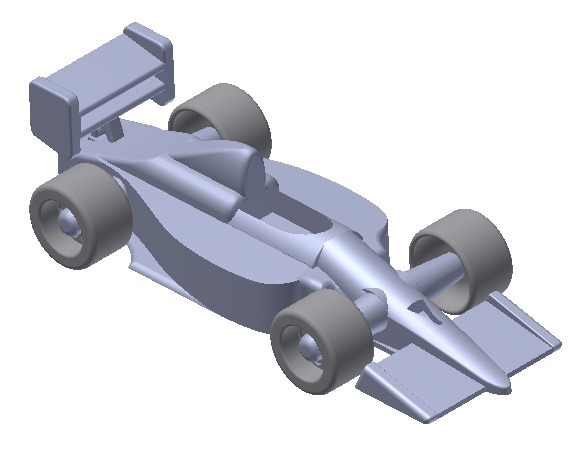 Модель Формулы 1 с вращающимися колесами