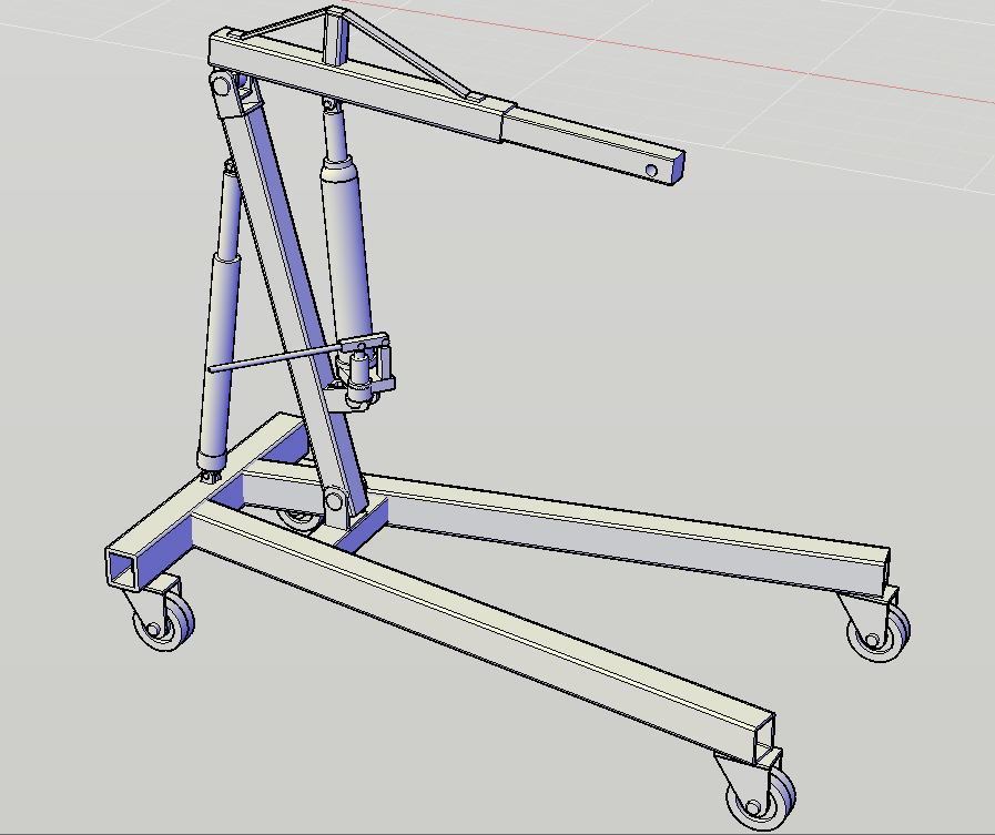 Подъемник для двигателя (диорама гаража)
