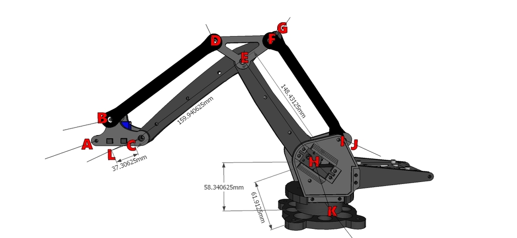Открытый роботизированный манипулятор (Lite Arm i2)