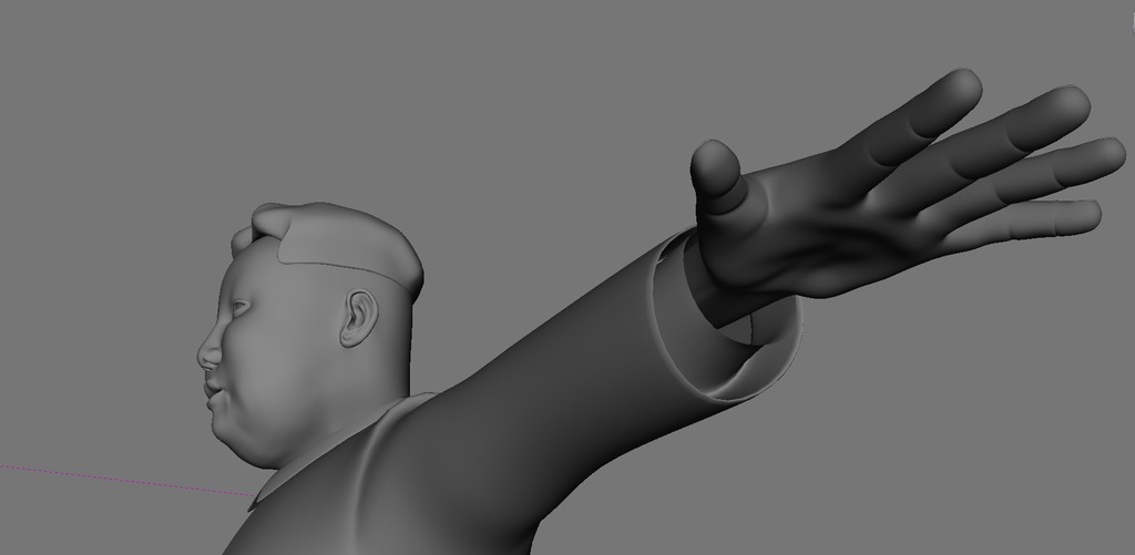 3D модель Ким Чен Ын для совместного использования