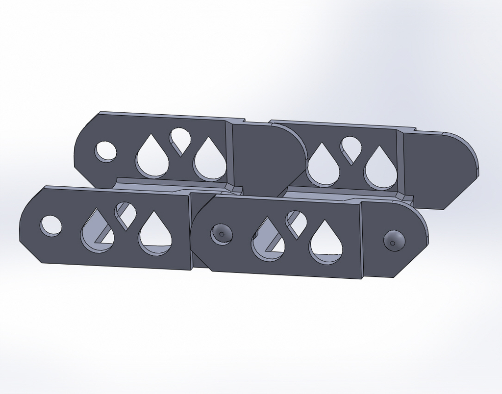 Большая открытая энергокабельная цепь (55x15 мм)