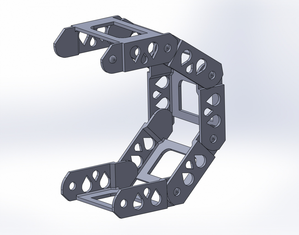 Большая открытая энергокабельная цепь (55x15 мм)