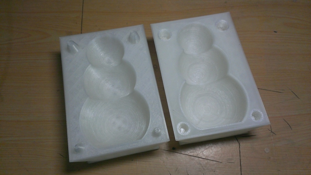 Форма для создания снеговика из двух шаров