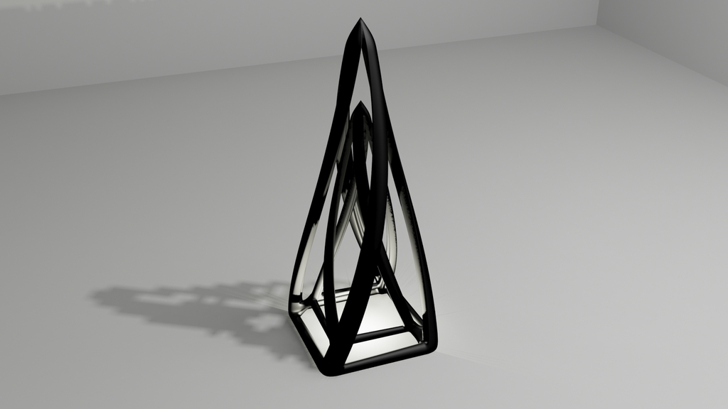 Извивающаяся абстрактная пирамида