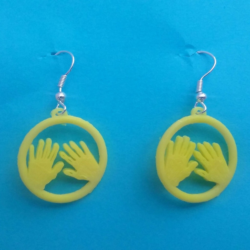 Серьги в форме открытой руки