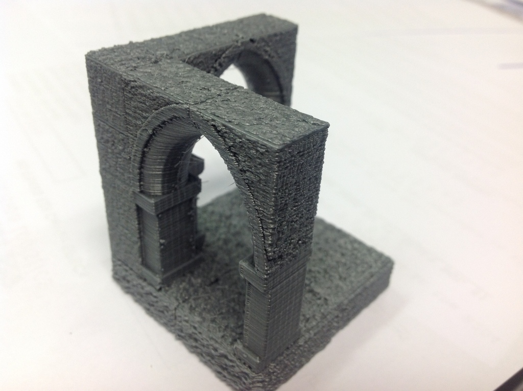 Готический RPG тайл - угловая плитка 2x2 с двойным арочным проемом