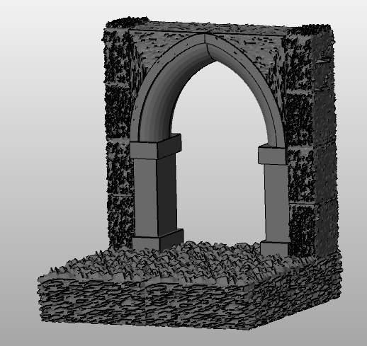 Готическая RPG плитка - арка 2x2 с полом