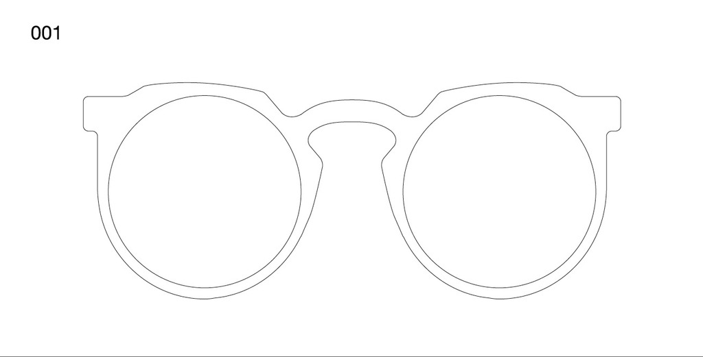 Модель открытых очков #001