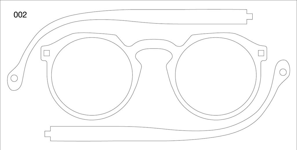 Модель открытых очков #002