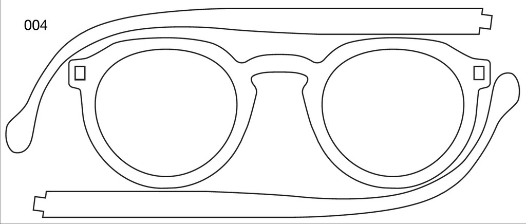 Модель открытых очков #004