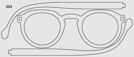 Модель открытых очков #004