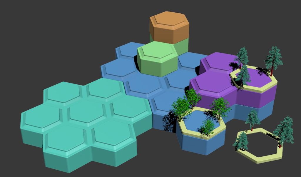 Open WarHex - Модульная 3D-гексагональная местность