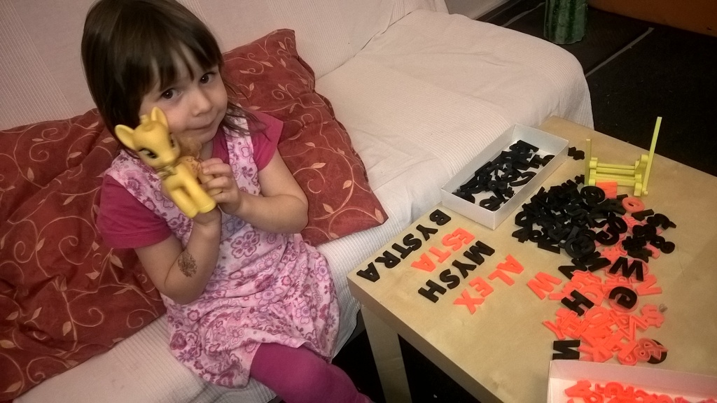 3D алфавит шрифта Open Sans Bold