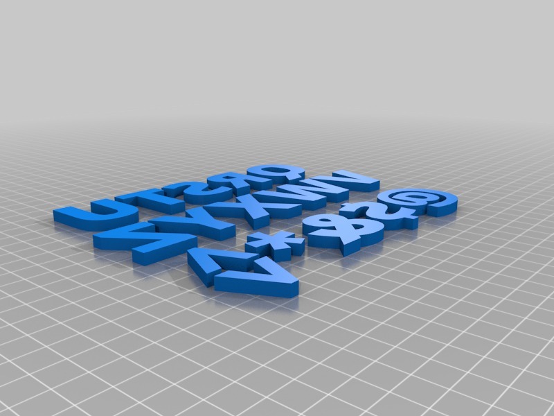 3D алфавит шрифта Open Sans Bold