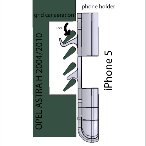 Держатель для iPhone 5 Opel Astra ('04/'10)