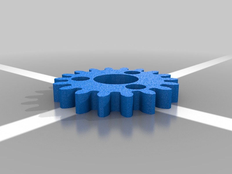 Звезда с тремя лопастями и шестернями