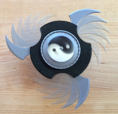 Звезда с тремя лопастями и шестернями