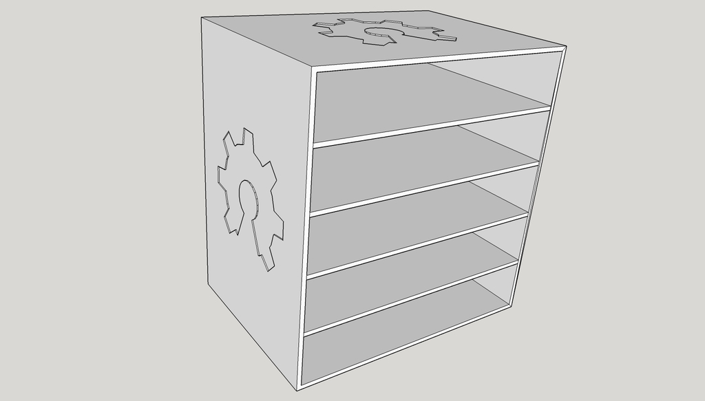 Ящик для деталей с логотипами Open Hardware