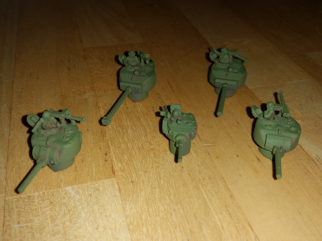 1:100 Модели танков с открытой башней