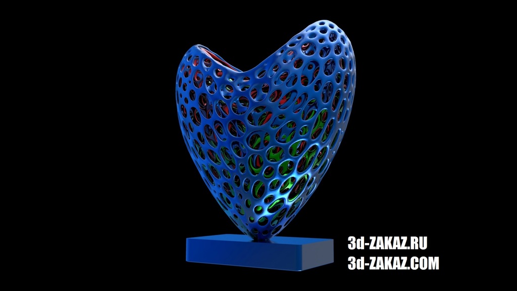 Открытое сердце в стиле Вороного