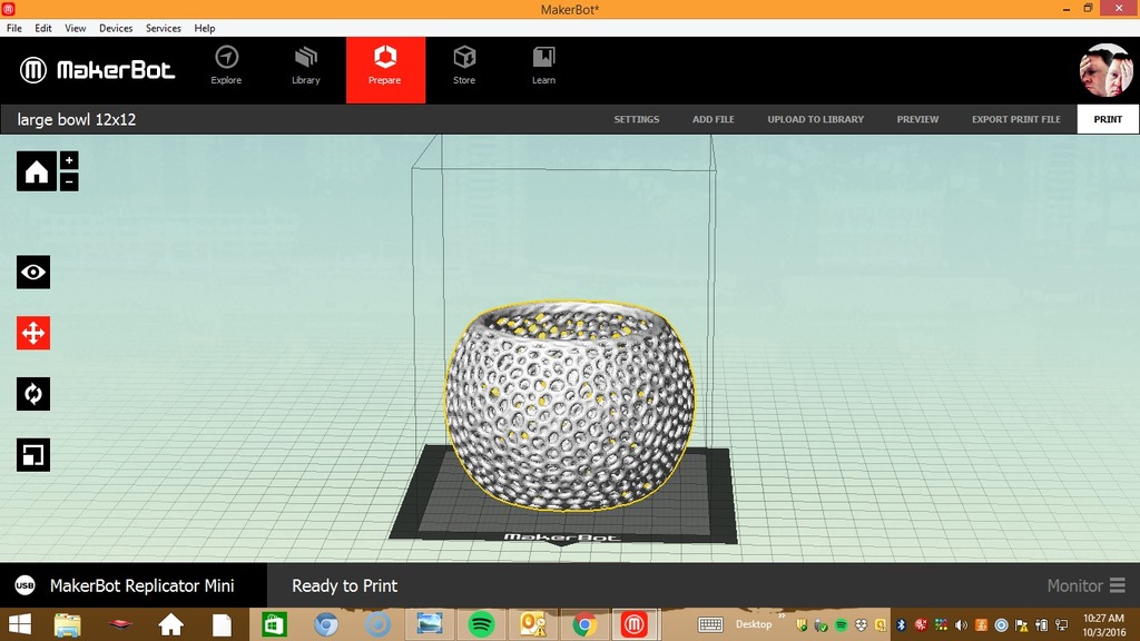 Большая открытая чаша с ячейками
