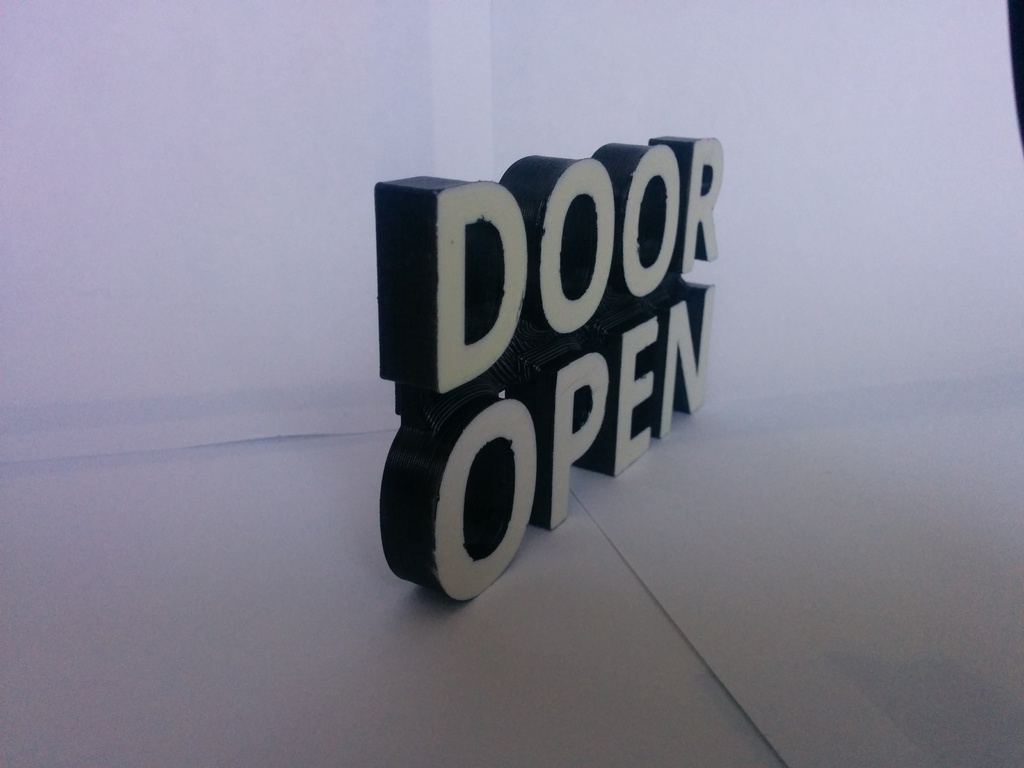 Знак "Дверь открыта" для стиральной машины