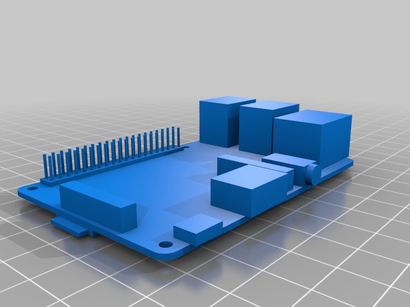 3D модель Raspberry Pi 3 с Hifiberry DAC+