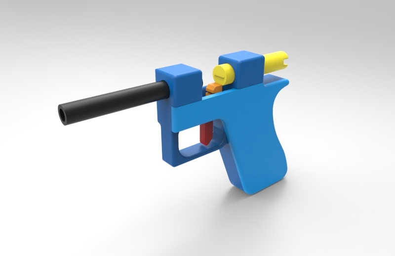 Проп-оружие с открытым затвором