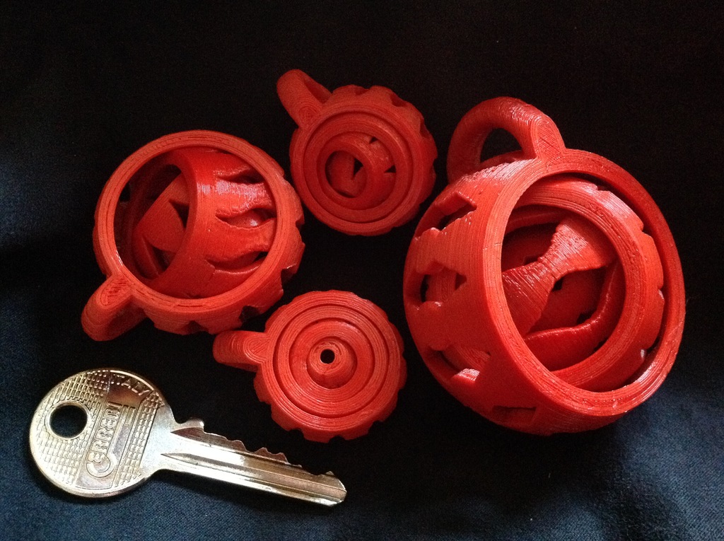 Гироскопический ключевой брелок с открытыми кольцами