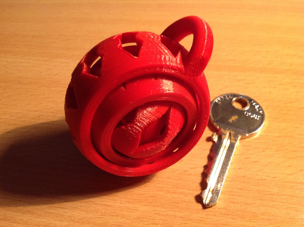 Гироскопический ключевой брелок с открытыми кольцами