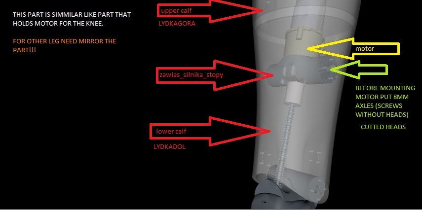 Ноги робота Damian (InMoov)
