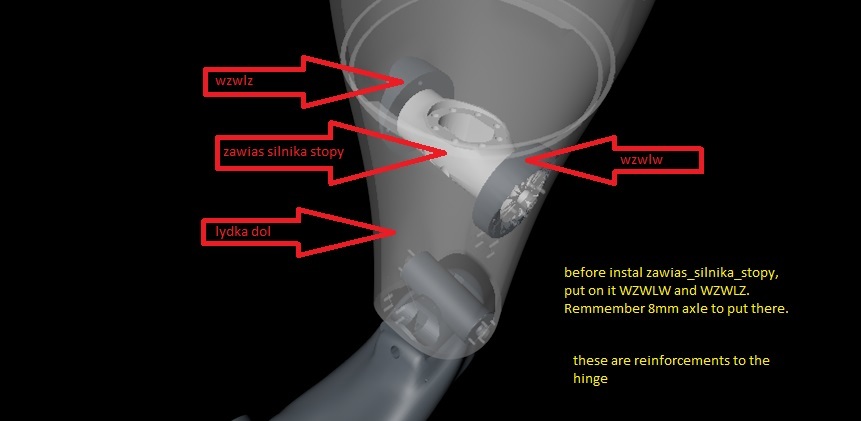 Ноги робота Damian (InMoov)
