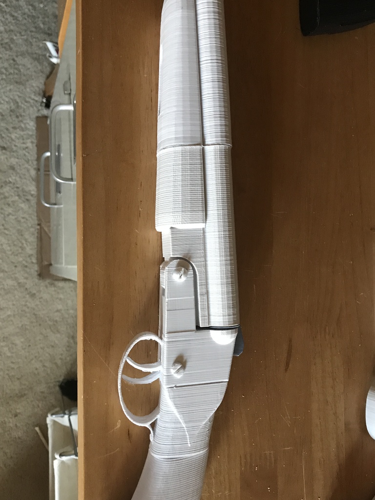 Модель ружья с разъемным стволом