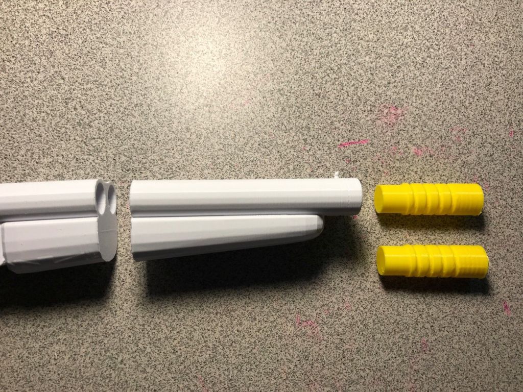 Модель ружья с разъемным стволом