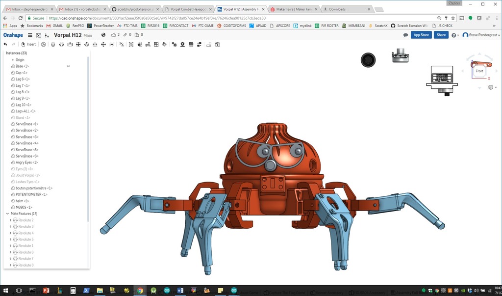 Hexapod Walking Robot Vorpal